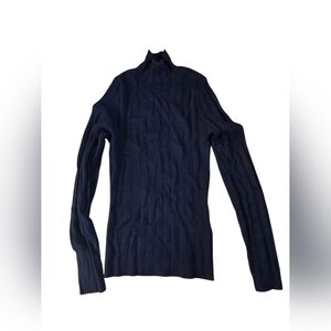 Abercrombie & Fitch Black Ribbed Turtleneck Top Size S